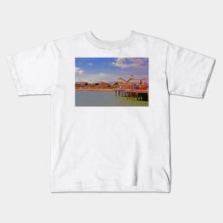 Clacton On Sea Pier And Beach Essex UK Kids T-Shirt